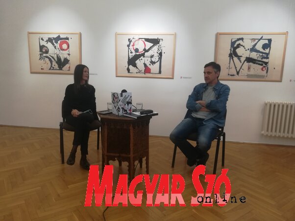 Nela Tonković és Aleksandar Botić a Kortárs Galériában (Fotó: Lukács Melinda) Nela Tonković és Aleksandar Botić a Kortárs Galériában (Fotó: Lukács Melinda)