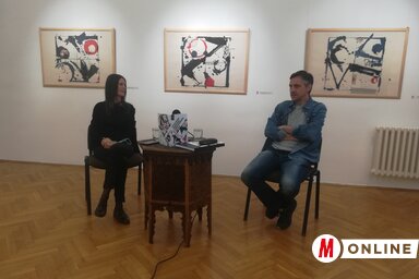 Nela Tonković és Aleksandar Botić a Kortárs Galériában (Fotó: Lukács Melinda)