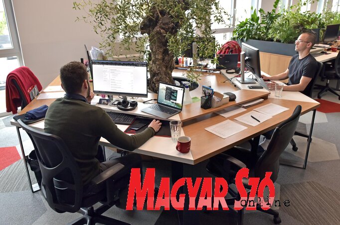 Az irodaházon belül a saját helyiségeit minden cég maga tervezte, így mindegyik más-más stílust képvisel. (Fotó: Gergely Árpád) Az irodaházon belül a saját helyiségeit minden cég maga tervezte, így mindegyik más-más stílust képvisel. (Fotó: Gergely Árpád)