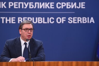 Aleksandar Vučić (Fotó: RTV)