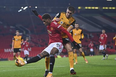 Rashforddal tovább száguld a Manchester United (Fotó: Beta/AP)