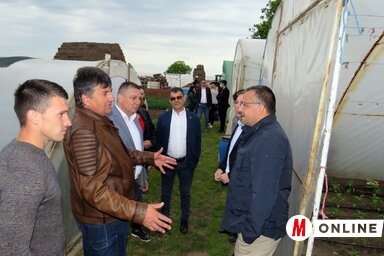 A miniszter meglátogatta Tóth Ernő gazdaságát, jó árakat ígért (Kecskés István felvétele)