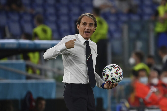 Mancini szerint biztató az olaszok kezdése (Fotó: Beta/AP)