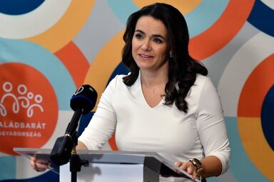 Novák Katalin szerint a fenntartható családpolitikához valódi közösségekre van szükség (MTI–Máthé Zoltán archív felvétele)