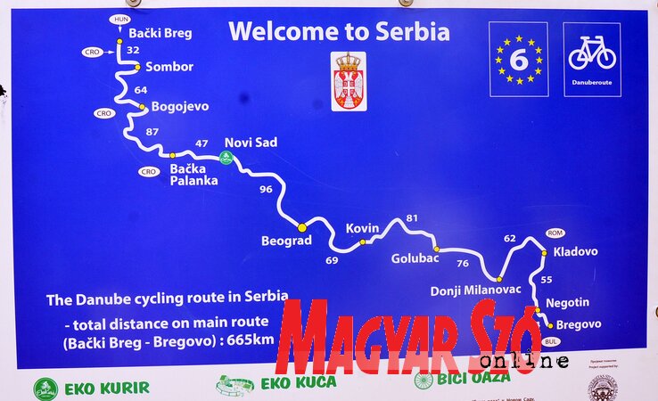 A Szerbián keresztülhaladó kerékpáros folyosó 665 kilométeres. Egy jó formában lévő biciklis két nap alatt ledarálja