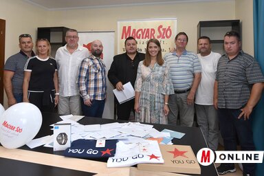 A sorsolást lebonyolító csapatunk...