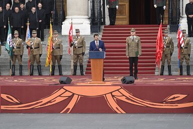Áder János beszéde az államalapítás ünnepén (Fotó: MTI)