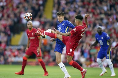 A Liverpool emberelőnyben sem bírt el a Chelsea-vel (Fotó: Beta/AP)