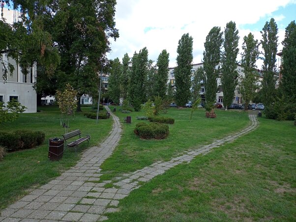 A tartományi képviselőház melletti zöld területre is közteret terveznek (Fotó: Dávid Csilla) A tartományi képviselőház melletti zöld területre is közteret terveznek (Fotó: Dávid Csilla)
