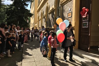 Az elsősök fogadása Adán (Fotó: Csincsik Zsolt)
