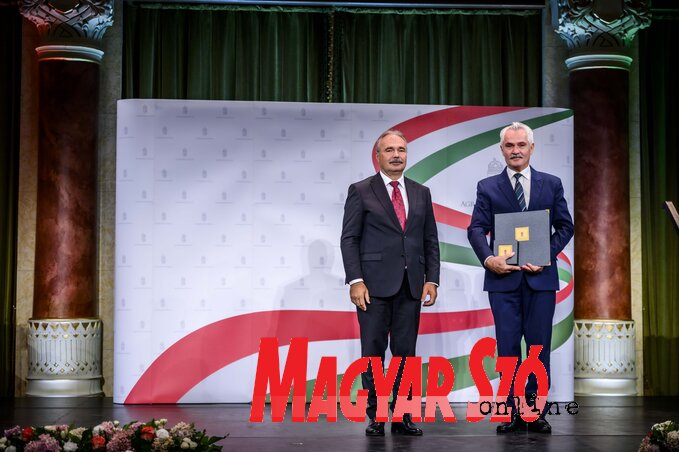 Nagy Miklós és Nagy István a kitüntetés átadását követően Nagy Miklós és Nagy István a kitüntetés átadását követően