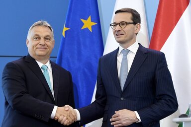 Orbán Viktor és Mateusz Morawiecki (Fotó: MTI/Archív)