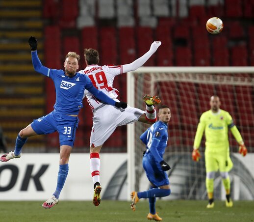 Unalmas döntetlennel jutott a legjobb 32 közé a Zvezda és a Hoffenheim (Fotó: Beta/AP) Unalmas döntetlennel jutott a legjobb 32 közé a Zvezda és a Hoffenheim (Fotó: Beta/AP)