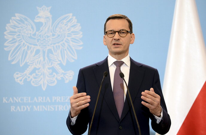 Mateusz Morawiecki lengyel miniszterelnök (Fotó: se.pl/AP) Mateusz Morawiecki lengyel miniszterelnök (Fotó: se.pl/AP)