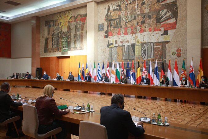 Szerbia vezetőségének tárgyalása az uniós országok külügyminisztereivel (Fotó: Beta)