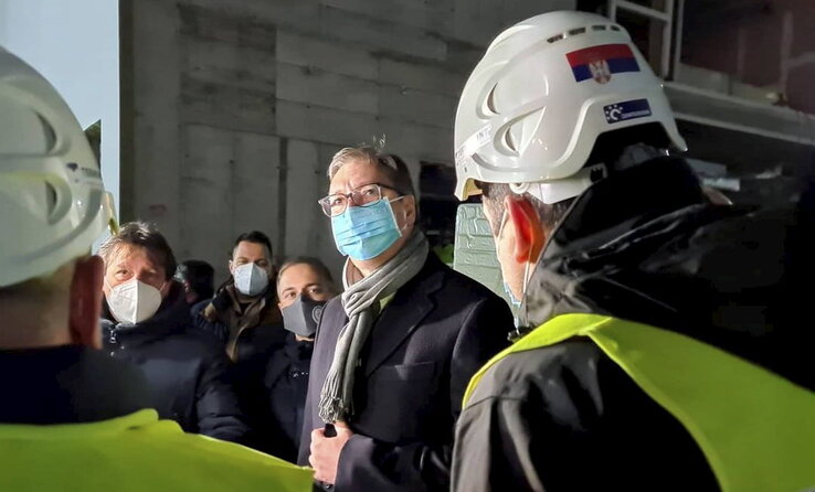 Krusevac, 29. novembra 2020 - Predsednik Republike Srbije Aleksandar Vucic obisao je radove na novoj Kovid bolnici u Krusevcu. TANJUG/ INSTAGRAM BUDUCNOSTSRBIJEAV/ fotografija niske rezolucije/ mn Krusevac, 29. novembra 2020 - Predsednik Republike Srbije Aleksandar Vucic obisao je radove na novoj Kovid bolnici u Krusevcu. TANJUG/ INSTAGRAM BUDUCNOSTSRBIJEAV/ fotografija niske rezolucije/ mn