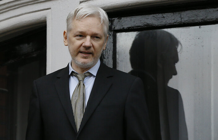 Julian Assange (Fotó: Beta/AP)