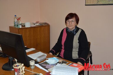 Ljubica Alargić, a szenttamási nyugdíjasok egyesületének elnöke (Paraczky László felvétele)
