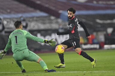 Szalah kétszer mattolta a West Ham védelmét (Fotó: Beta/AP)