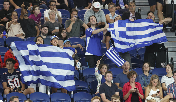 A görög bevándorlók mindig lelkesen szurkolnak Melbourne-ben (Fotó: Beta/AP)