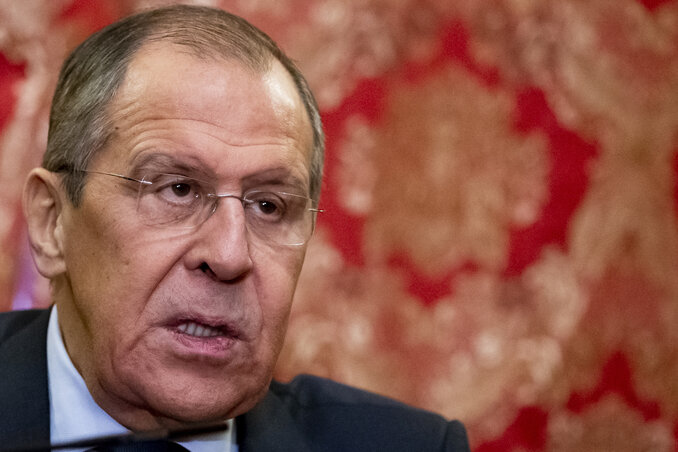 Szergej Lavrov orosz külügyminiszter (Fotó: Beta/AP)