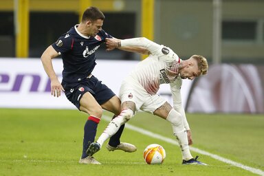 A Zvezda mindent megtett, csak egy kis szerencse hiányzott (Fotó: Beta/AP)