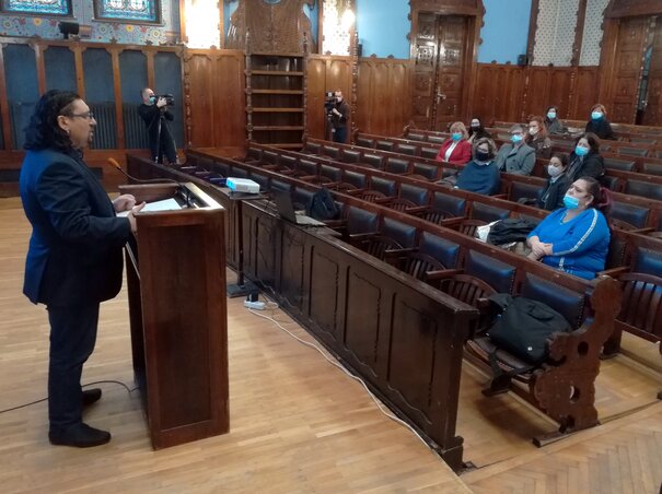 A konferencián Szabadka Város képviseletében Miloš Nikolić, a városi tanács tagja köszöntötte az egybegyűlteket A konferencián Szabadka Város képviseletében Miloš Nikolić, a városi tanács tagja köszöntötte az egybegyűlteket