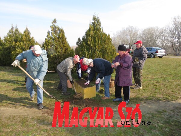 A természetvédők munkaakciója a Tisza-parton