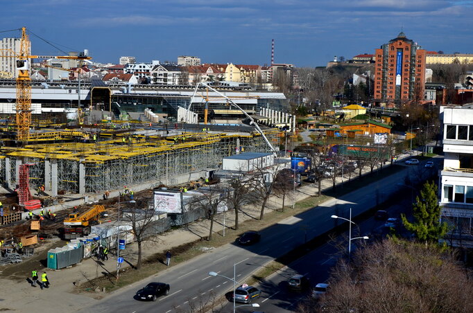 A központ rekordtempóban épült, ugyanilyen ütemben vált népszerűvé. Dávid Csilla tavaly januárban kapta lencsevégre az építkezést