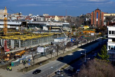 A központ rekordtempóban épült, ugyanilyen ütemben vált népszerűvé. Dávid Csilla tavaly januárban kapta lencsevégre az építkezést