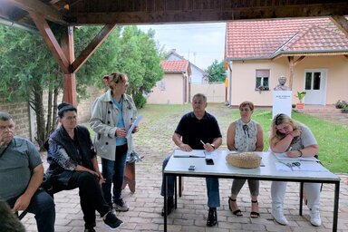 A VMSZ két szenttamási helyi szervezetének tisztújító ülését a Gion Nándor Emlékházban tartották (Fotó: Rind Paracki Laura)