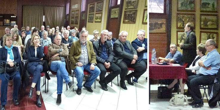 A közösségi találkozó résztvevői dr. Nagy Imre előadását hallgatják (Góbor Béla felvétele)