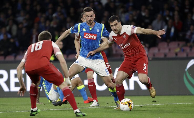 A Napoli tehetetlen volt az angol csapat ellen (Fotó: Beta/AP)
