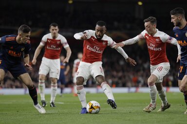 Lacazette nyolc perc alatt megfordította a meccset (Fotó: Beta/AP)