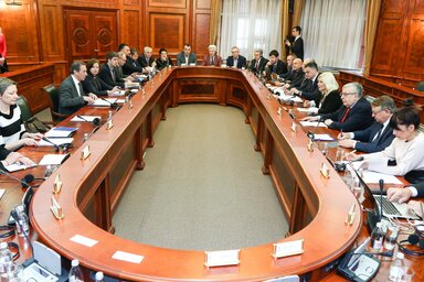 Az építésügyi tárca és a Világbank küldöttsége (Fotó: Beta)