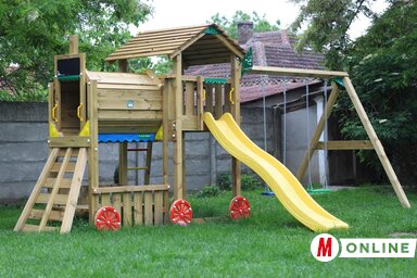 A gazdászati óvoda egyik új játszótéri eleme (Lakatos János felvétele)