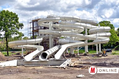 A csúszdához hamarosan egy medence is épül majd (Fotó: Gergely Árpád)