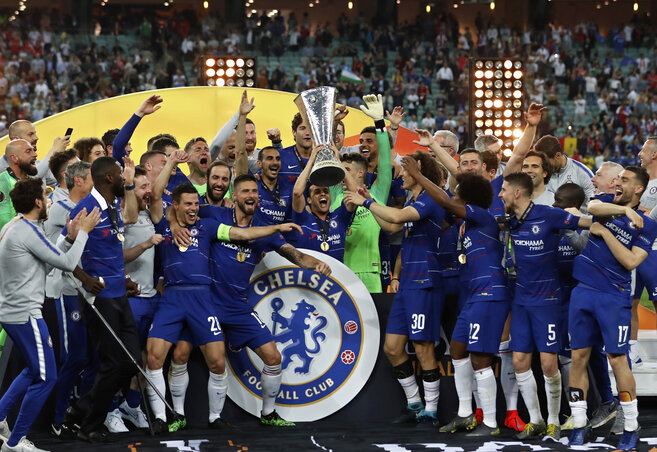 Az ünneplő Kékek (Fotó: Beta/AP)