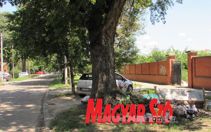 A katolikus temető bejáratában gyakran szemétdombok jelennek meg. Azokat, akik rendszeresen oda hordják hulladékukat, nyilván nem izgatja a szigorítás híre (Fehér Ildikó felvétele)
