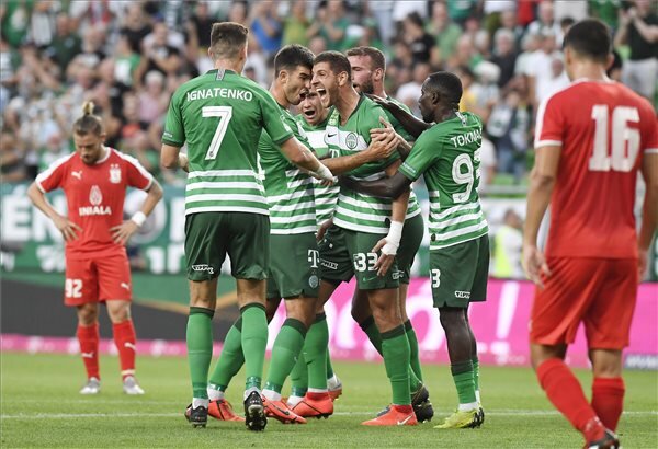 A Groupama Arénában három gólt szereztek a Zöld Sasok (Fotó: MTI)