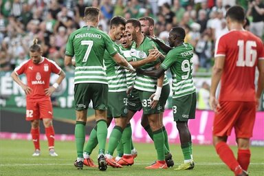 A Groupama Arénában három gólt szereztek a Zöld Sasok (Fotó: MTI)