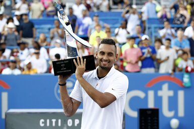 Nick Kyrgios a washingtoni serleggel (Fotó: Beta/AP)