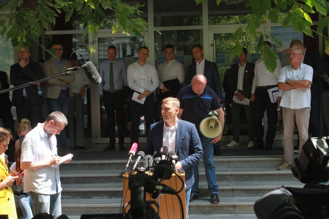Nebojša Zelenović: Három követeléssel állt elő az ellenzék (Fotó: Beta)