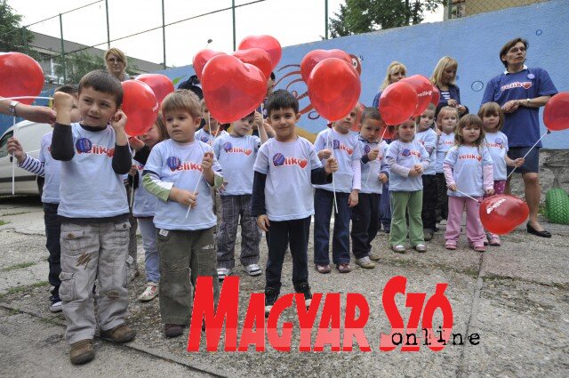Szerbiában több mint 5000 gyermek él nevelőszülőknél. A felvételen a kraljevói SOS Gyermekfalu védencei.(Gergely Árpád felvétele)