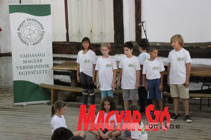 A gyerekek a táborban elsajátítottakat mutatták be (Tóth Péter felvétele)