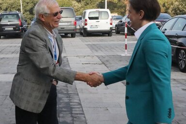 A szerb kormányfőt Josep Borell spanyol külügyminiszter, az EU leendő kül- és biztonságpolitikai főképviselője is fogadta (Fotó: Beta)