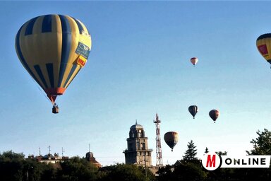 A hőlégballonok mára már Zenta egyik alapmotívumává váltak (Horváth Zsolt felvétele)