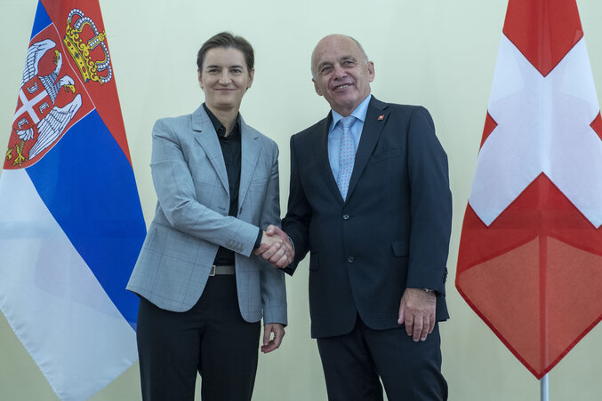 Ana Brnabić és Ueli Maurer(fotó:Beta/AP)