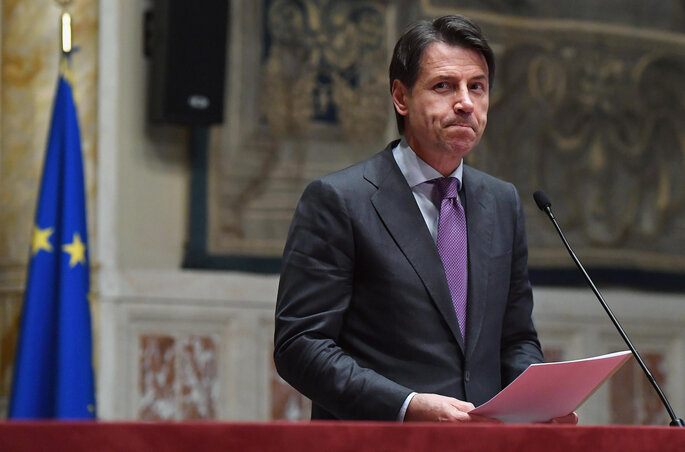 Giuseppe Conte olasz miniszterelnök (Fotó: Beta/AP/ANSA)