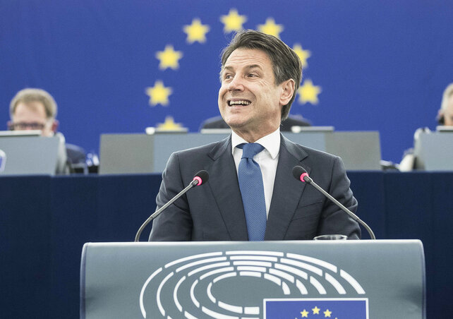 Giuseppe Conte olasz kormányfő (Fotó: Beta/AP) Giuseppe Conte olasz kormányfő (Fotó: Beta/AP)